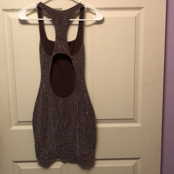 Sparkly Brown Skims Swim Dress - Picture 3 of 4